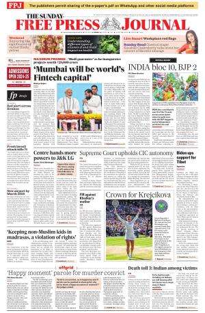 Free Press Journal Mumbai Edition 1 Sun 14 Jul 24