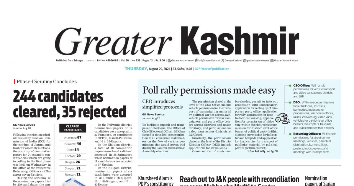 Clipping of Greater Kashmir - Greater Kashmir