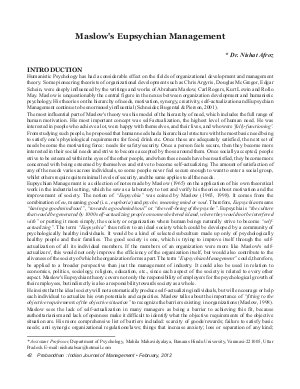 PIJM-Feb12-Article6-Maslow’s Eupsychian Management