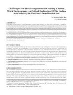 Prabandhan: Indian Journal of Management