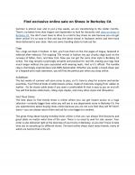 Find exclusive online sale on Shoes in Berkeley CA