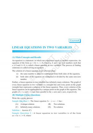 NCERT Exemplar Questions and Solutions CBSE Class 9 Maths Chapter 4