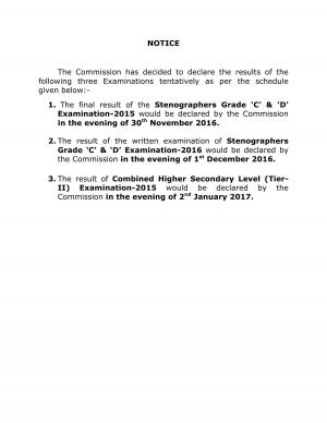 SSC Announces Result Declaration Dates for Stenographer & CHSL Exam, Details at ssc.nic.in