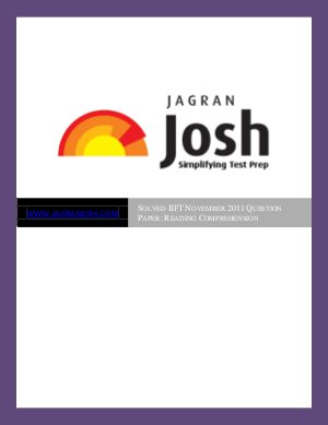 Josh-Magazine-Solved-IIFT-November-2011-Question-Paper-Reading-Comprehension
