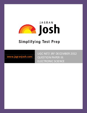 UGC NET  JRF Electronic Science Question Paper– III December 2012.pdf