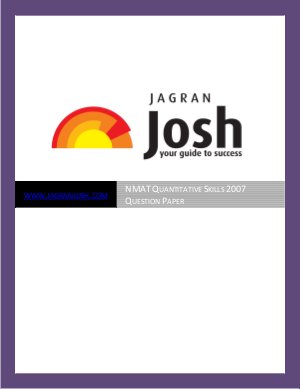 NMAT Quantitative Skills 2007 Question Paper