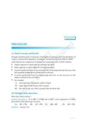 NCERT Exemplar Questions CBSE Class 9 Maths Chapter 7 Triangles