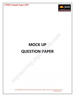 UPSEE Sample Question Paper -2017