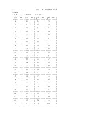 Answer Key POPULATION STUDIES