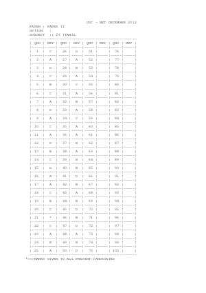 Answer key TAMIL