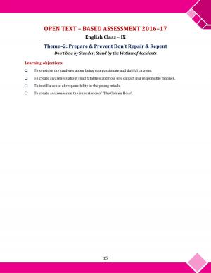 CBSE OTBA Class 9 English 2017 (Theme 2)