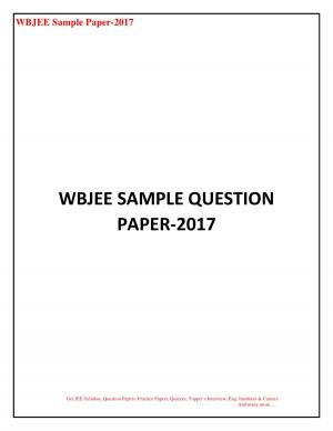 WBJEE SAMPLE QUESTION PAPER