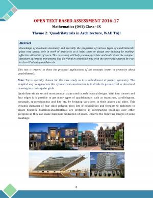 CBSE OTBA Class 9 Mathematics 2017 Theme 2 (in English)