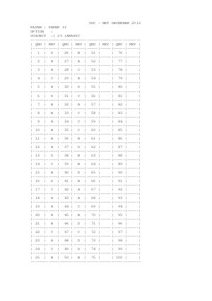 Answer key of Arabic