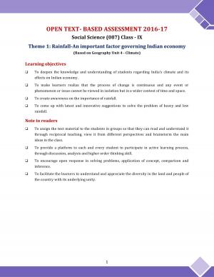 CBSE OTBA Class 9 Social Science 2017 Theme 1 in English