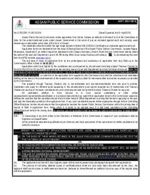 Notificaiton APSC Various Posts