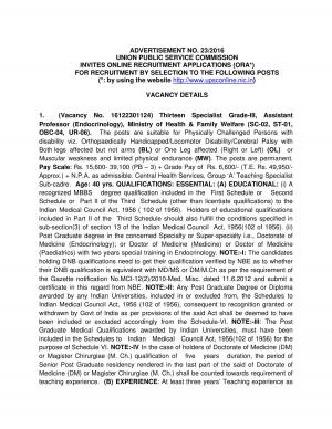 UPSC Recruitment 2016 for 63 Assistant Professor, Assistant Legislative Counsel & Other posts