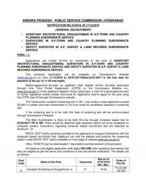 APPSC Surveyor and Other Jobs Detailed Advertisement 