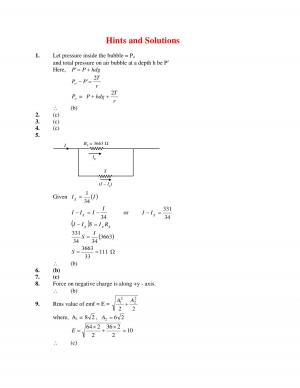 JEE Main Solved Physics Sample Paper Set-IX Solution
