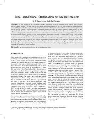 International Journal of Business Ethics in Developing Economies