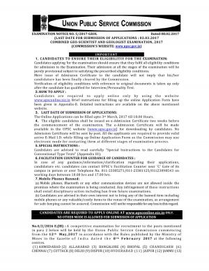 UPSC Combined Geo-Scientist and Geologist Exam 2017, Notification released at upsc.gov.in