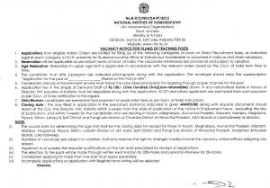 National Institute of Homoeopathy Recruitment 2017 for 25 Faculty Posts  