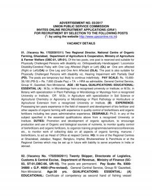 UPSC Recruitment 2017 for 83 Medical Officers & Other Posts