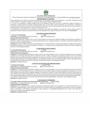 Goa PSC Recruitment 2017 for 6 Junior Orthopaedic Surgeon, Lecturer & Other Posts