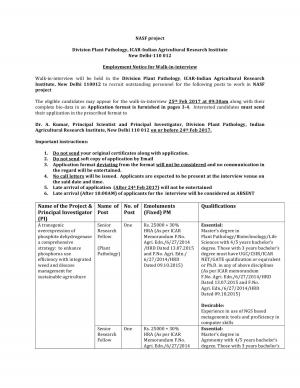 ICAR-Indian Agricultural Research Institute Recruitment 2017 for 02 SRF Posts 