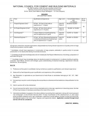 NCBI Recruitment for Project Engineer and other 6 Posts 