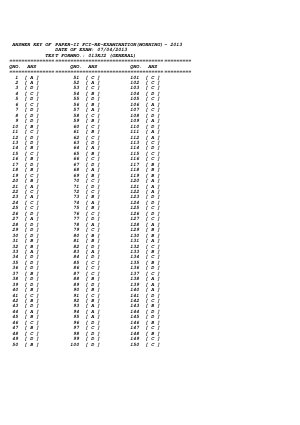 FCI RE Examination Morning 2013