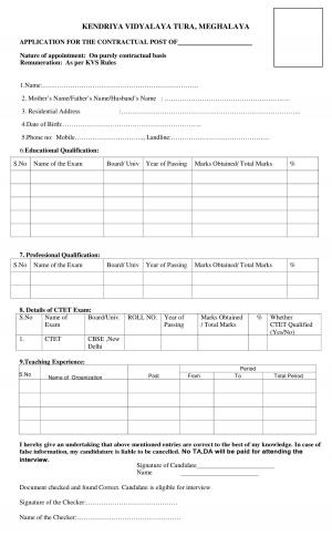 Kendriya Vidyalaya, Tura Recruitment 2017 for PGT, TGT, PRT, and Other Posts  