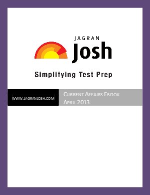 Current Affairs eBook April 2013