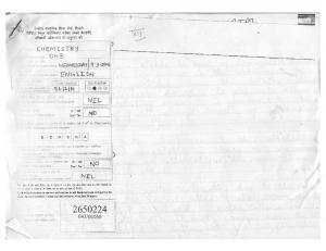 CBSE Class 12 Chemistry 2016 Answer booklet