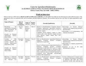 ICAR-IASRI Issued Notification For 16 Senior Research Fellow and other Posts