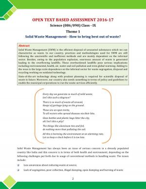 CBSE Class 9 OTBA 2017 Sciience Practice Paper