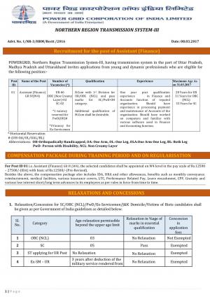 PGCIL is Hiring, Apply for 10 Assistant (Finance) GR IV Posts  