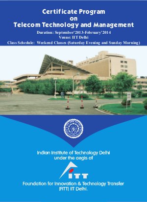 IIT Delhi Certificate Program on Telecom Technology & Management 2013
