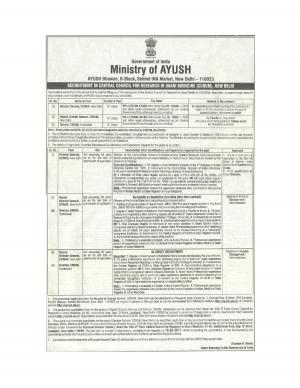 Ministry of Ayush Invites Applications for 3 Deputy Director General, Directors & Others Posts 