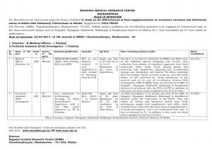 RMRC Bhubaneswar Vacancies for 02 Medical Officer and Technical Assistant Posts