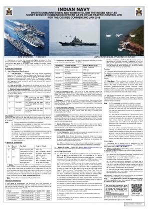 Indian Navy Recruiting For 02 Pilot/Air Traffic Controller, Apply Now