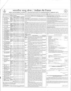 Join Indian Air Force, 10 and 12 Pass can apply for 154 Group C Civilian Posts