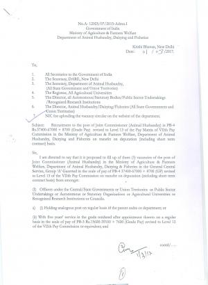 MoAFW Recruitment 2017, Apply for 4 Director and Joint Commissioner Posts