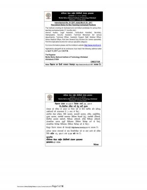 MNNIT Recruitment 2017 for 92 Non-Teaching Contractual Posts