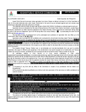 APSC Director Vacancies Notification