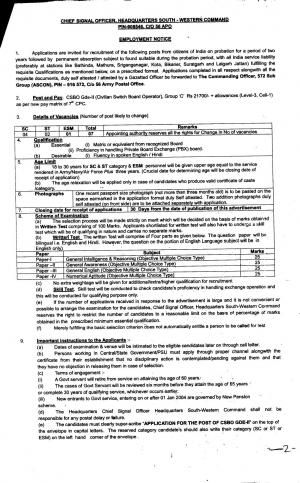 Chief Signal Officer, C/O 56 APO Recruitment 2017 for 07 Civilian Switch Board Operator Posts