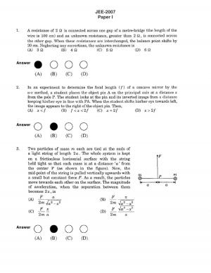 IIT JEE Advance 2007 Paper 1