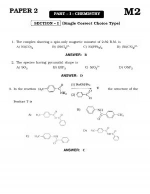 IIT JEE Advance 2007 Paper 02