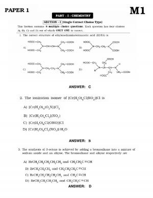 IIT JEE Advance 2010 Paper 01