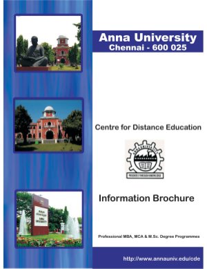 Anna university Brochure